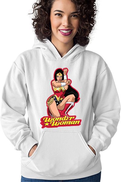 OEM Hanorac dama Wonder Woman Red Lady Cartoon English Power Star