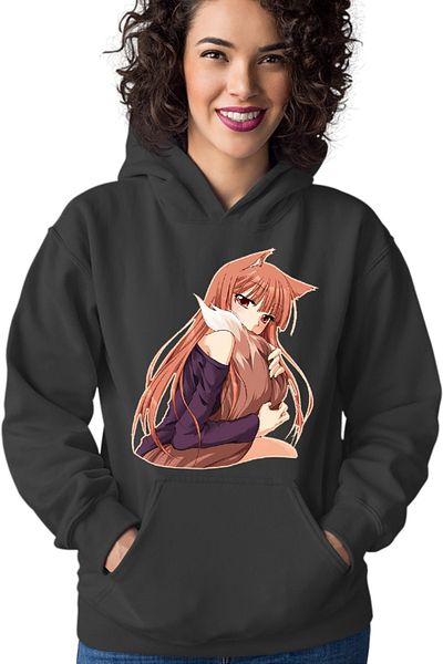 OEM Women's Hoodie Spice And Wolf Holo Furry Fluffy Tail Nom