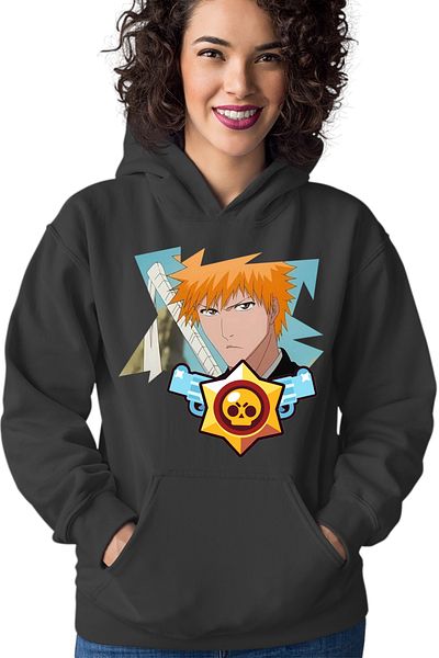 OEM Bleach Ichigo Brawl Stars Leon Samurai Women's Hoodie