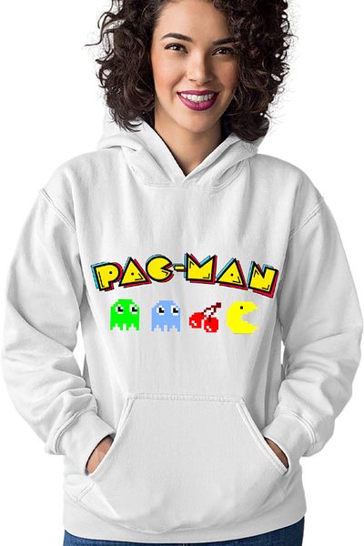 OEM Women's sweatshirt Pac Man Arena Game Pixels Vintage