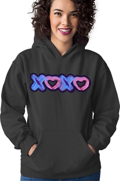 OEM Women's Hoodie XOXO Logo Heart Abstract Minimalist Drama
