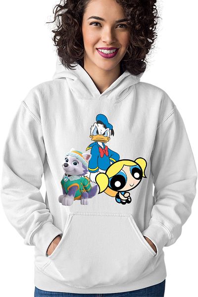 OEM Hanorac dama Donald Duck Powerpuff Girls Bubble Paw Power Husky Dog