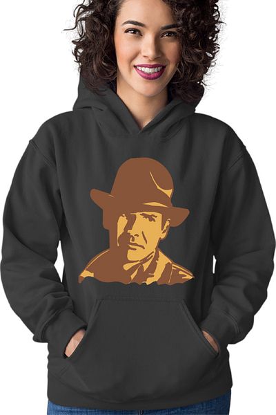 OEM Women's sweatshirt Indiana Jones Portrait Art Wolfgang Hohlbein