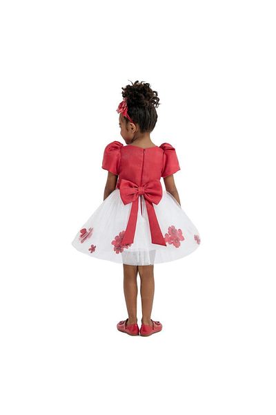 Pamina Elegant red dress for girls with flowers - Kids