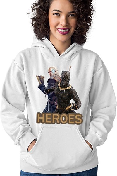 OEM Women's hoodie Black Panther Witcher Gerald Vampires Medieval