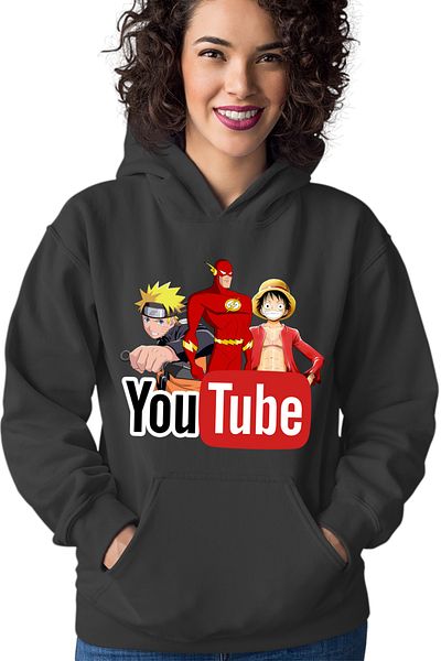 OEM Women's Hoodie The Flash Naruto One Piece Anime Cartoon