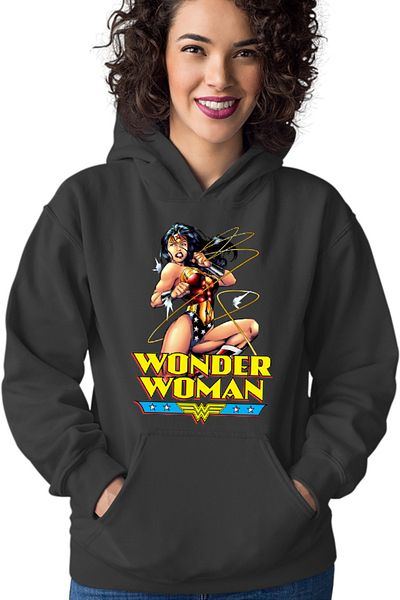 OEM Hanorac dama Wonder Woman String Energy Retro Illustration American