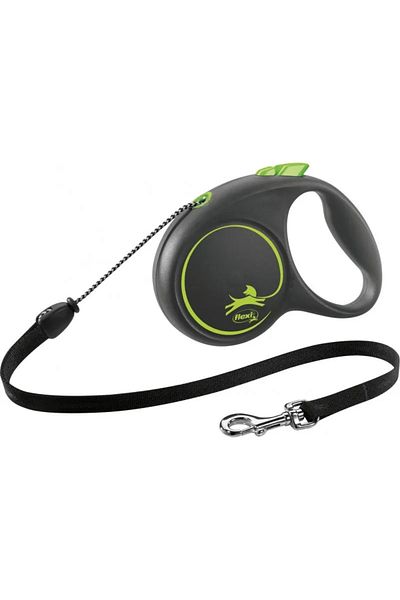 Flexi Lesa pentru caini Flexi, Retractabila, Pana la 20 kg, marimea M, 5m, Verde