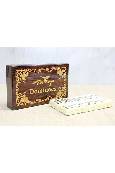 Wolawood Premium Production Wooden Boxed Domino Stones Game Intelligence Strategy Game Turkey Written Gift Set