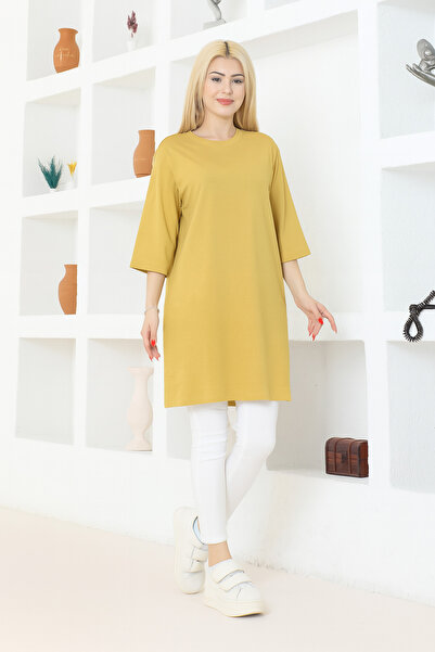 nacar çarşı Жіноча туніка-футболка оверсайз – з короткими рукавами, круглим в...