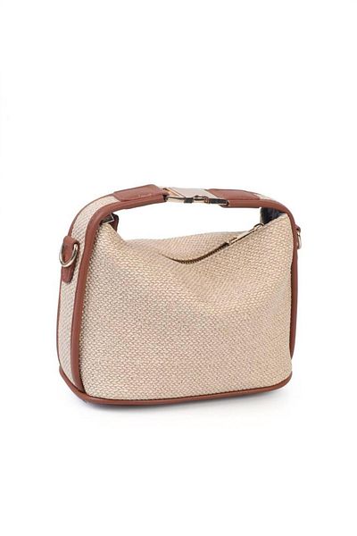chocolatebag Women's Straw Lock Detailed Strap Bag Bella Taba
