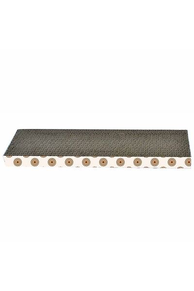 Agility Cardboard cat scratcher, poppy pattern, 40x10.16x3.17 cm, Multicolor