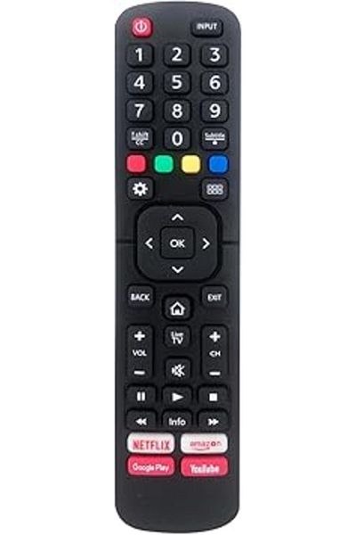 The Bros Universal Remote for Hisense Smart TV – EN2B27/EN3294HS/EN2E30H Compatible, 4 Shortcut Keys