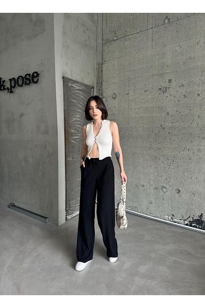 Mels Seersucker Bubble Fabric Trousers