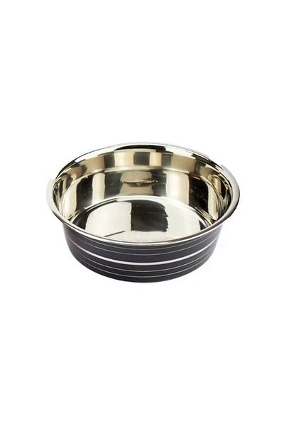 Agility Bol pentru hrana animale, inox, diametru 25 cm, Negru