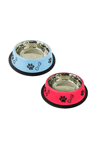 Agility Bol pentru hrana animale cu suport gumat, inox, diametru 15,5 cm, Alb...