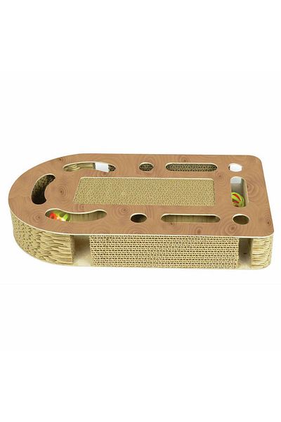 Agility Cardboard cat scratcher Scratch&Play, 43.18x24.76x6.35 cm, Brown