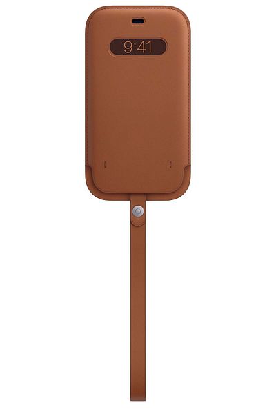 Apple iPhone 12 Pro Max Leather Sleeve with MagSafe Saddle Brown