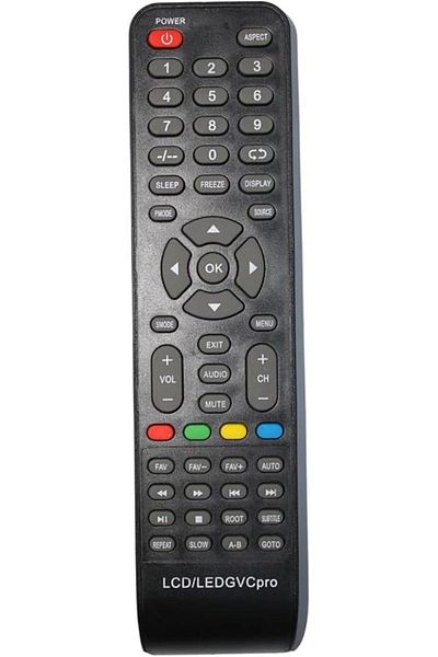 The Bros Backlit LED TV Remote Control for GVC PRO Brand, LCD Display