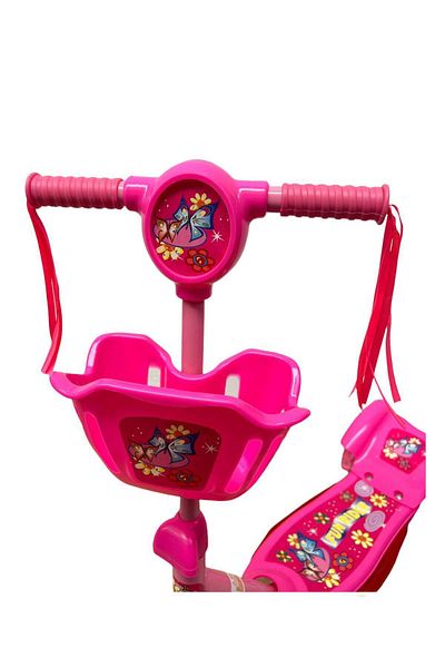 OEM Children's scooter with 3 wheels, with music and lights, front storage basket,adjustable handlebar
