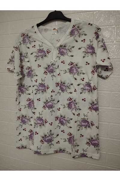 anne moda ankara Summer, Thin, Cotton, Short sleeve, Capri, LARGE SIZE, Pajamas set