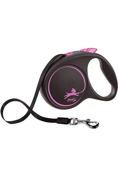 Flexi Lesa caini, Flexi, pana la 25 kg, marime M, 5 metri, roz