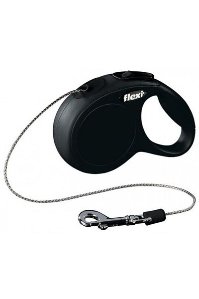 Flexi Lesa Classic, cu snur, marimea XS, 3m/8 kg, Negru