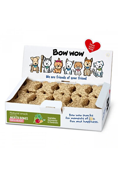 Bow Wow Recompense pentru caini Bow Wow, oase de porc si colagen, 30 buc, 850g
