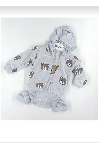 Nayinom Teddy Bear Printed 3-Piece Baby Set