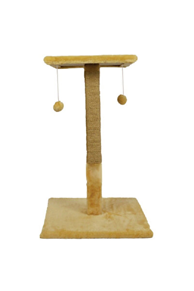 Agility Cat play set. Tower type with platform and tassels. Beige