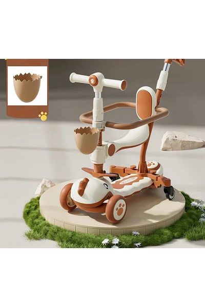 OEM Multifunctional Scooter 6 In 1, Foldable, With Seat And Light-Up Wheels, Age 10 Months - 12 Years