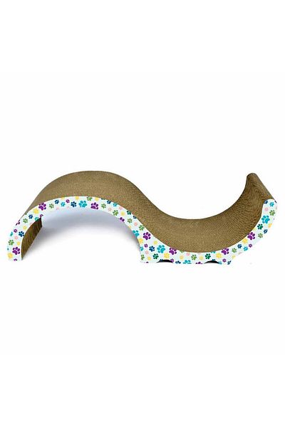 Agility Cardboard cat scratcher, semi-tunnel model, 62.23x23.49x16 cm, Multicolor