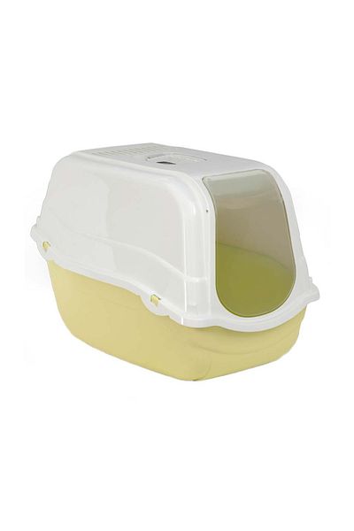 MPB Romeo covered cat litter box, 57x39x41h cm, Yellow