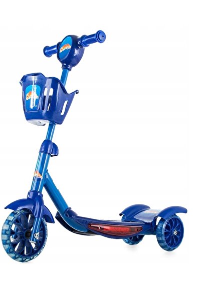 OEM Trotinetă pentru copii cu 3 roți, cu muzică și lumini, coș de depozitare frontal, ghidon reglabil