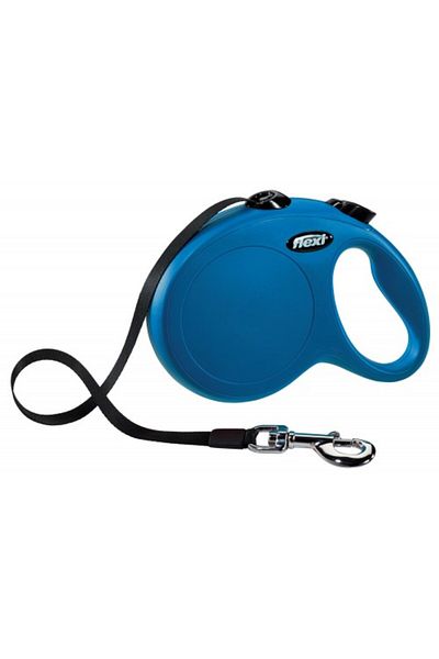 Flexi Lesa Classic, cu banda, marimea L, 5m/50kg, Albastru