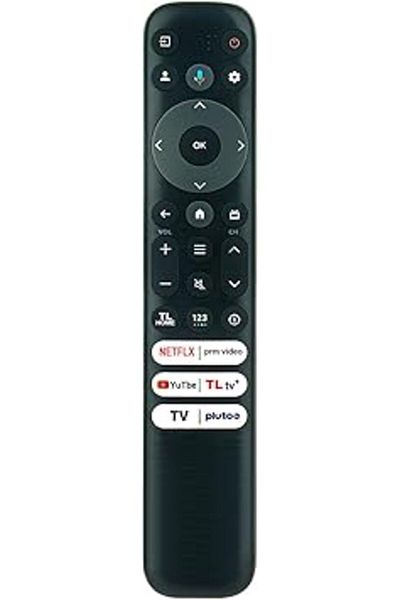 The Bros جهاز التحكم الصوتي RC813 FMB2 لتلفزيون TCL الذكي مع التطبيقات: Netflix وPrime وYouTube وApple TV