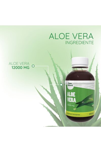 Revo Natural Aloe Vera lichid 12.000 mg, pentru detoxifiere, sanatatea sistemului digestiv si colon, 200 ml