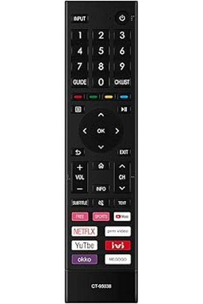 The Bros CT-95038 Replacement Remote for Toshiba & Hisense Smart 4K TVs with Apps: Netflix, YouTube & more