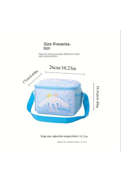 So Iconic Cutie de prânz pentru copii cu izolare termică Sanrio Cinnamoroll / Geantă de prânz de culoare albastră