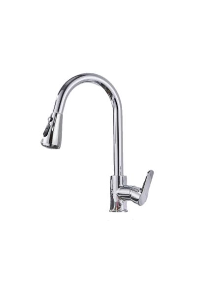Adsinio Kitchen faucet, Adsinio, Pull-out, Swivel for sink, Manual water temperature adjustment, Silver