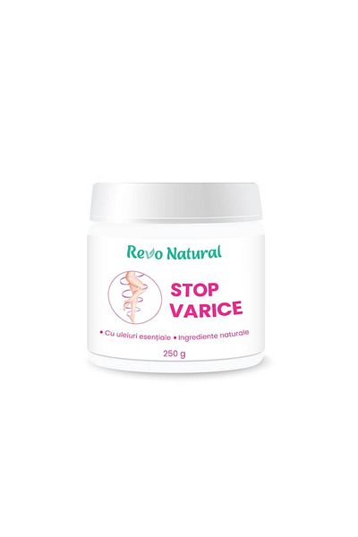 Revo Natural Crema pentru varice si picioare obosite, Stop Varice, 250 g, Revo