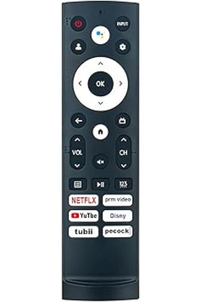 The Bros ERF3V90H Voice Remote for Hisense Android Smart TVs 75A53FUA, 75A62GUA, 65U7G, 55U8H & more
