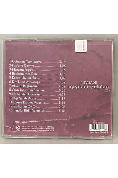 Plakevi İzmir Nevizade Tavern Songs 1 Cd (Original Period Print Cd)