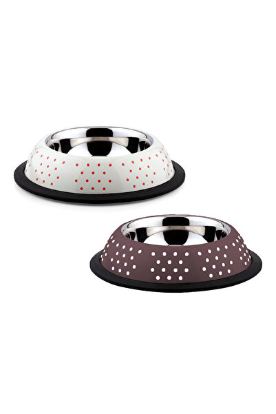 Agility Bol pentru hrana animale cu suport gumat, inox, diametru 15,5 cm, Alb...