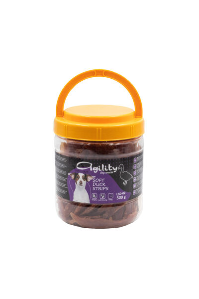 Agility Recompense pentru caini Agility, Fasii moi de rata, 500g