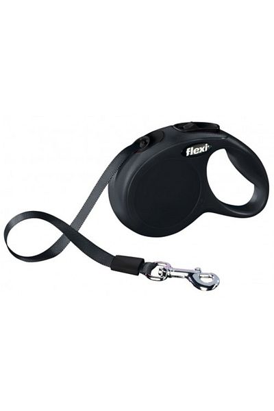 Flexi Lesa Classic, cu banda, marimea XS, 3m/12kg, Negru