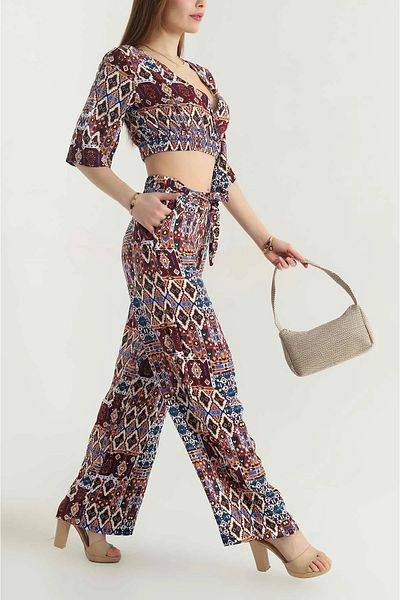 Mels Ethnic Patterned Double Suit