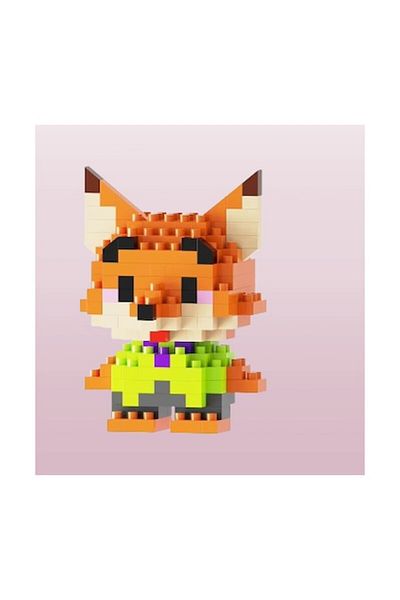 OEM Construction Set, Mini Character, Cartoon Fox, 147 Pieces, For Children and Adults