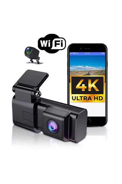 AMYMAT Car DVR K33 Dash Cam Full HD 4K UHD with Wi-Fi & GPS