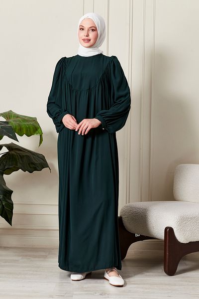 fistan Round Roba Hijab Dress Medina Silk Prayer Dress Modern and Stylish Model